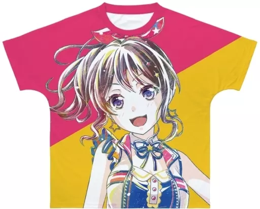 山吹沙綾 Ani-Art 第4弾 フルグラフィックTシャツ ピンク×イエロー ユニセックスXXXLサイズ 「BanG Dream! ガールズバンドパーティ!」
