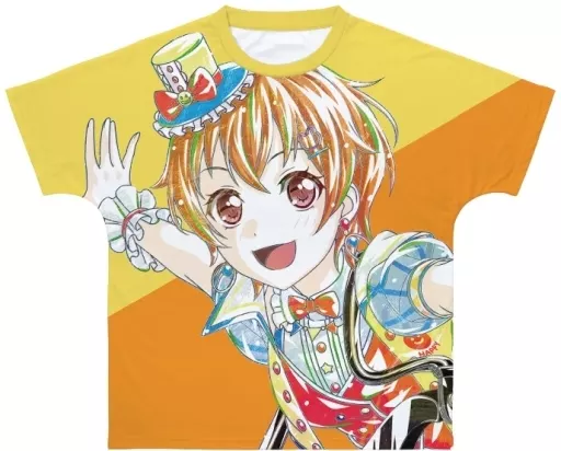 北沢はぐみ Ani-Art 第4弾 フルグラフィックTシャツ イエロー×オレンジ ユニセックスLサイズ 「BanG Dream! ガールズバンドパーティ!」