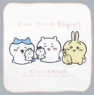 ちいかわ＆ハチワレ＆うさぎ/背景白 ハンドタオル タオルコレクション 「一番くじ ちいかわ」 F賞