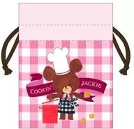 ピンク COOKIN’ JACKIE リボン巾着 「くまのがっこう」