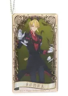 センラ(浦島坂田船) タロットカード風キーホルダー 「Happy Halloweeeen 浦島坂田幽霊船 Ψ悪魔執事Ψ あなたが飽くまで仕えます ワタクシかなり使えます ちゃんとしni9htお仕置きデビか～????」