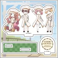 02.スザク＆ナナリー＆ジノ＆アーニャ 駅員ver.(グラフアートデザイン) アクリルフィギュアプレート 「コードギアス 反逆のルルーシュ」