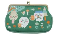 ちいかわ(グリーン) 畳刺繍がま口ポーチ「ちいかわ なんか小さくてかわいいやつ」