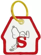 スヌーピー＆ウッドストック(S) アルファベットシリーズ ワッペンキーリング 「PEANUTS(SNOOPY)」