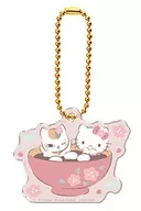 ハローキティ×ニャンコ先生 「夏目友人帳 サンリオキャラクターズコラボ アクリルキーホルダー」