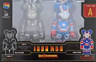 BE＠RBRICK-ベアブリック- 100% 2体セット A.ウォーマシン＆アイアン・パトリオット 「Happyくじ BE＠RBRICK MARVEL Infinity SAGA 『IRON MAN』」 ペアボックス賞