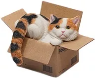 スモール 猫 イン・ザ・ダンボール 3.0 B レジン製塗装済み完成品