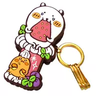 自分ツッコミくま＆もぐらコロッケ(スイーツ) ラバークリップ型キーホルダー 「自分ツッコミくま×ローソン」 HMV限定