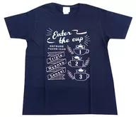 デザインD(トリプルニャンコ先生) デザインTシャツ ネイビー Mサイズ 「アニメ 夏目友人帳展」