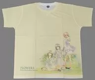 集合 全面フルカラーTシャツ イエロー Lサイズ 「FLOWERS」