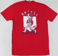 大谷翔平#17(ロサンゼルス・エンゼルス) 500 LEVEL カントリーフラッグ グラフィックTシャツ グレー Lサイズ
