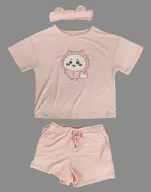 ちいかわ ラウンジヘアバンドセット(半袖＆ショートパンツ) ピンク XXLサイズ 「ちいかわ なんか小さくてかわいいやつ×GU」 オンラインストア限定