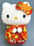 キティ(市松) 紅葉着物ぬいぐるみ(S) 「ハローキティ」