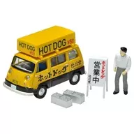 1/64 LV-201a スバル サンバー ライトバン ホットドッグ屋(イエロー×ブラック) フィギュア付 「トミカリミテッドヴィンテージ」 [321446]