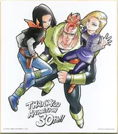 人造人間(16号＆17号＆18号) 30周年記念色紙 色コレ 「一番くじ ドラゴンボール～アニメ30周年記念～」 E賞