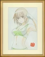 福岡萌 サイン入り色紙(額入り) 「世界でいちばん強くなりたい!」 TSUTAYAレンタルキャンペーン2014 A賞当選品