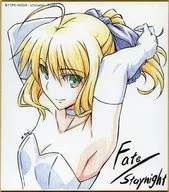 セイバー(カラー/ドレス) 「Fate/stay night [Unlimited Blade Works]×ufotable cafe 復刻 後期 ランダム複製ミニ色紙(B)」