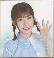 東村芽依 サイン＆メッセージ入り ミニ色紙 「日向坂46×ローソン キャンペーン」