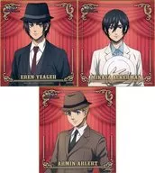 [単品] エレン・イェーガー＆ミカサ・アッカーマン＆アルミン・アルレルト 記念特典色紙(3枚セット) 「進撃の巨人 The Final Season SPECIAL EVENT 2022 第1部 記念特典色紙A付き会場チケット」 同梱特典