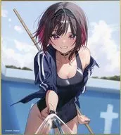 白雪恋(F/プール掃除) ミニ色紙 「DMMスクラッチ! 志乃と恋 千種みのり」 D-6賞