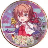 甘神夕奈(巫女舞) オーロラ缶バッジ 「DMMスクラッチ! 甘神さんちの縁結び」 E-2賞