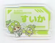 スイカ×けろけろけろっぴ 「Dr.STONE×サンリオキャラクターズ おなまえプレートバッジ 01.白衣(ミニキャライラスト)」