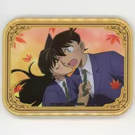 工藤新一＆毛利蘭(紅の修学旅行) ビッグスクエア缶バッジ 「セガ ラッキーくじ 名探偵コナン メモリアルカット」 K賞