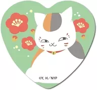 04.ニャンコ先生(グリーン) ハート缶バッチ 「夏目友人帳」
