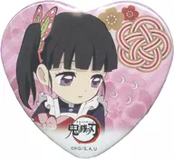 栗花落カナヲ 描き下ろしハート形缶バッジ 「鬼滅の刃 ufotable コラボレーションカフェ/コラボダイニング バレンタインイベント」