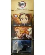 竈門炭治郎＆煉獄杏寿郎＆魘夢 スクエア缶バッジセットA 「劇場版 鬼滅の刃 無限列車編」 劇場グッズ