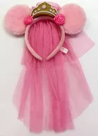 ミニーマウス(ピンク/薔薇) ベール付きカチューシャ 「ディズニー」 東京ディズニーリゾート限定