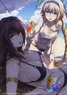 スカサハ＆ジャンヌ・ダルク(鳴子ハナハル) 概念礼装作家描き下ろし袋とじイラストカード vol.1 「劇場版 Fate/Grand Order -終局特異点 冠位時間神殿ソロモン-」 第3週来場者特典