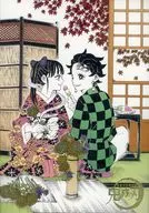 竈門炭治郎＆栗花落カナヲ 「鬼滅の刃 吾峠呼世晴原画展 箔押しイラストカードコレクション」