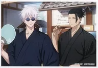 五条悟＆夏油傑 浴衣ver. 描き下ろしイラスト 懐玉・玉折 ブロマイド 「呪術廻戦×浅草花やしき 描き下ろしイラスト 懐玉・玉折 浴衣ver. トレーディングブロマイド」 イベント限定 BOX購入特典