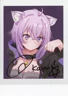 猫又おかゆ 直筆サイン入り相音光描き下ろしチェキ風ブロマイドカード 「バーチャルYouTuber ホロライブ 猫又おかゆ 誕生日記念2024 誕生日記念フルセット」 購入特典