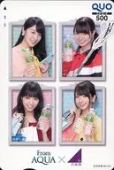 中元日芽香/西野七瀬/橋本奈々未/計4名「クオカード500 From AQUA/乃木坂46」 From AQUAキャンペーン 抽プレ