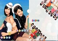 向田茉夏＆木下有希子 上質クリアファイル 「SKE48 オフィシャルスクールカレンダーBOX 2012-13」 付録1