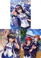 倉敷舞子＆東雲龍＆月島結衣(埼玉西武ライオンズ) パ・リーグ6球団コラボクリアファイル3枚セット 「八月のシンデレラナイン」 C97グッズ