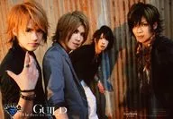 ギルド/集合(4人)/横型・上半身・右手上げ・目線正面・背景茶/CD「I’ll be there for you」Five Stars特典
