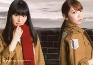 石川由依・井上麻里奈/横型・上半身/進撃!巨人中学校×進撃の巨人「進撃祭」Reading ＆ Live Event 入場者特典ブロマイド