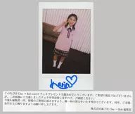 ☆愛希かりん/[当選通知書付き]・全身・衣装ピンク・右手ピース・直筆サイン入り/雑誌「Chu→Boh Vol.67」チェキプレゼント当選品